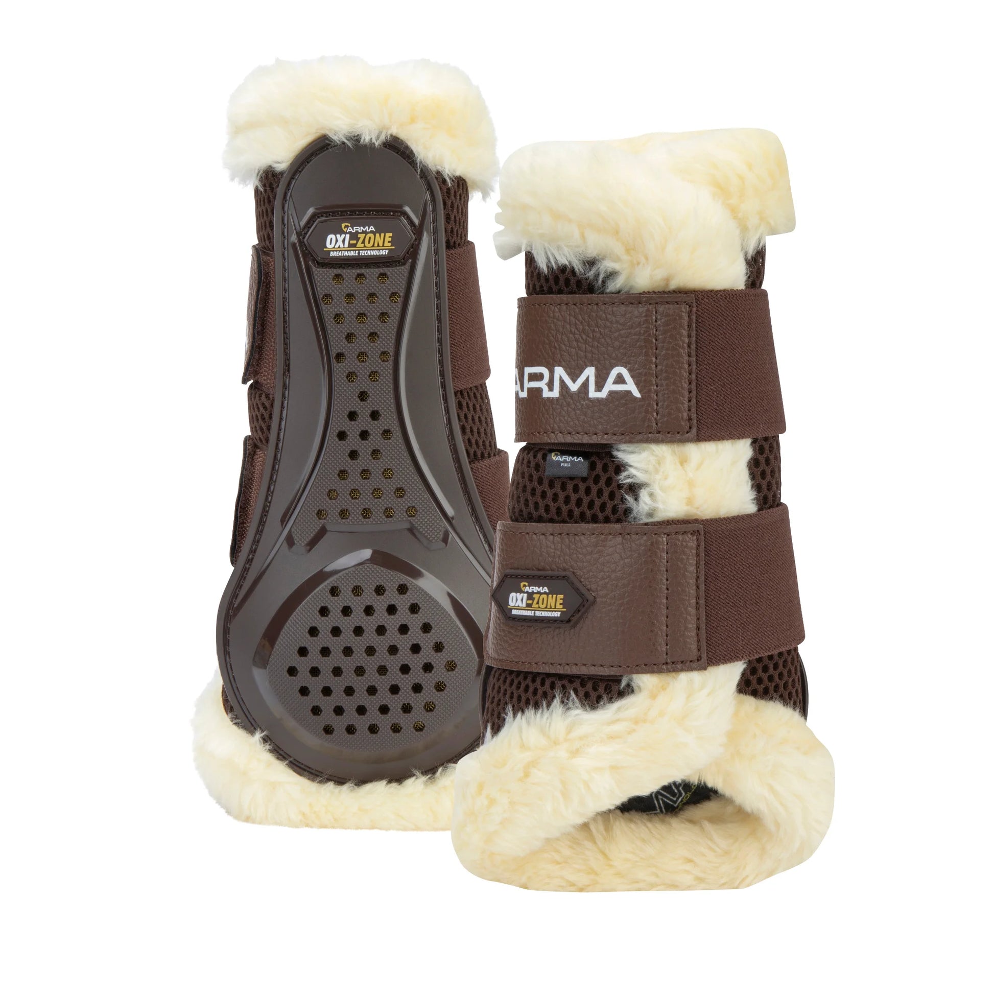 Shires ARMA OXI-ZONE SupaFleece Brushing Boots - Breathable Impact Protection Horse Leg Boots
