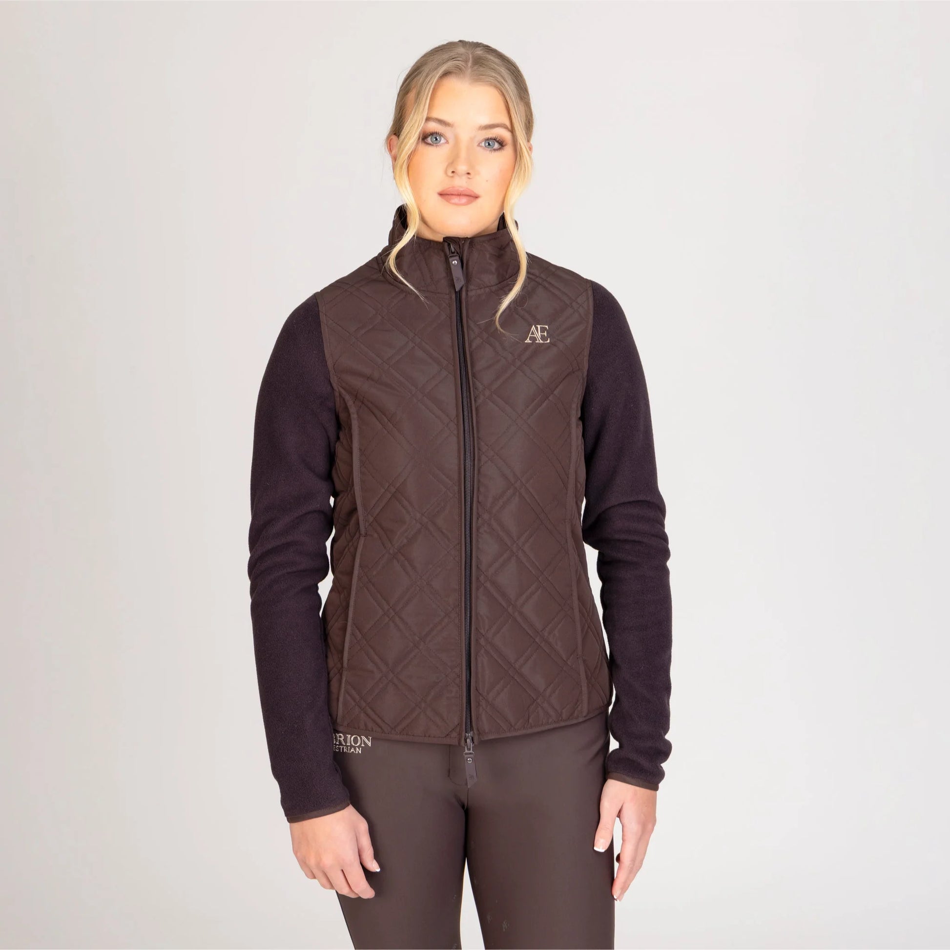 Shires Aubrion Equestrian Hybrid Jacket - Espresso - Performance Barn & Saddle Wear