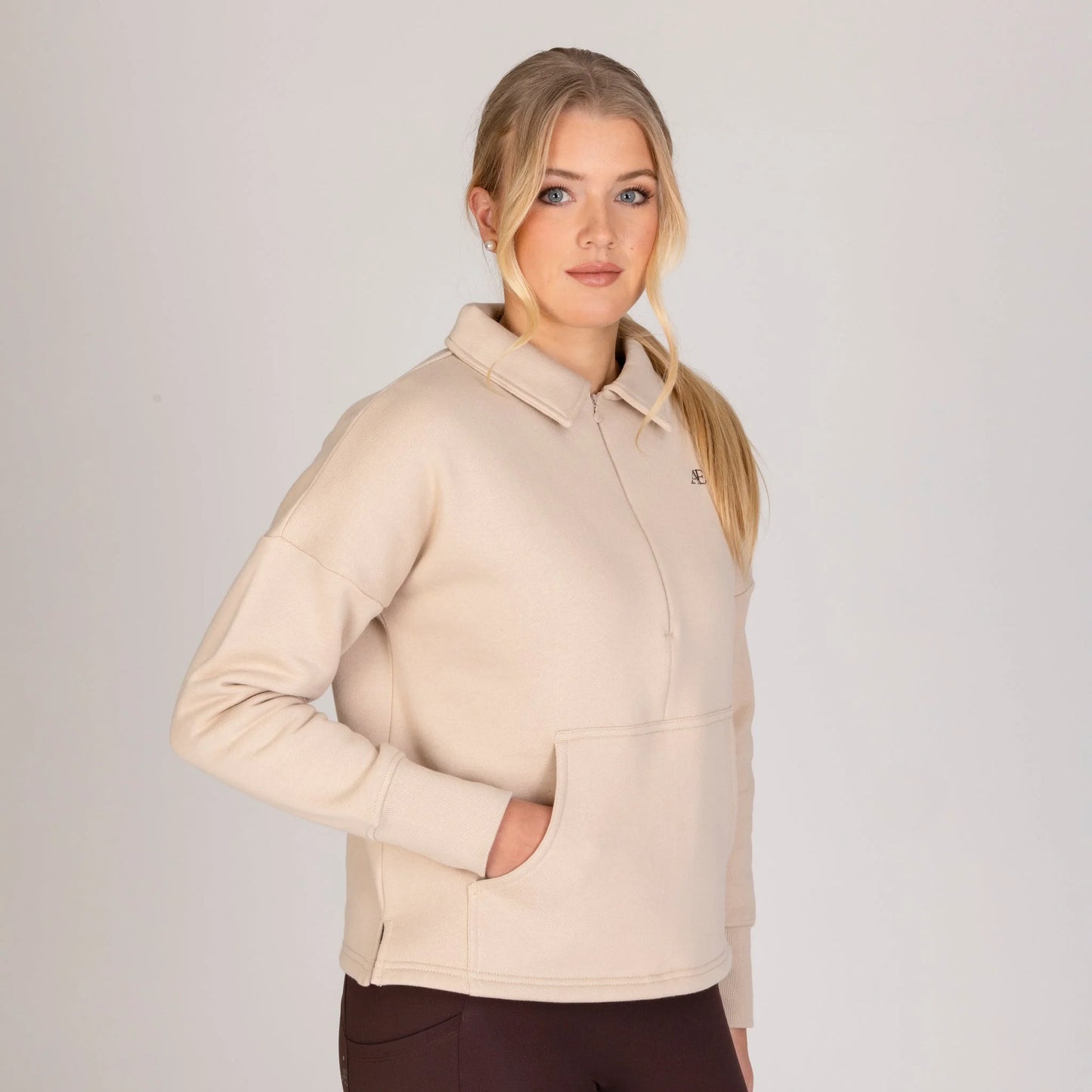 Shires Aubrion Equestrian Quarter Zip Sweater - Versatile Performance Riding Layer