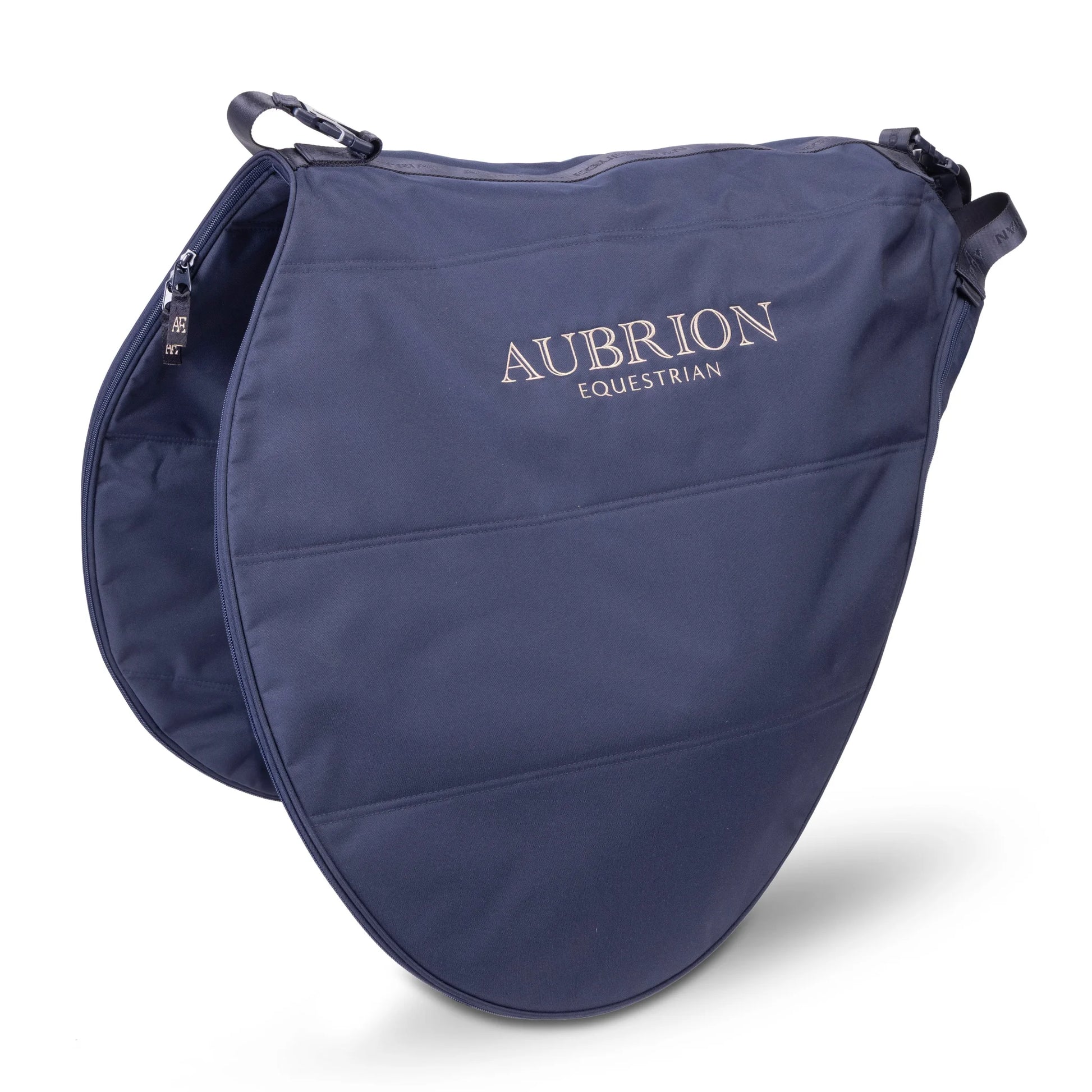 Shires Aubrion Equestrian Saddle Bag - Durable Padded Protective Storage Case - Navy