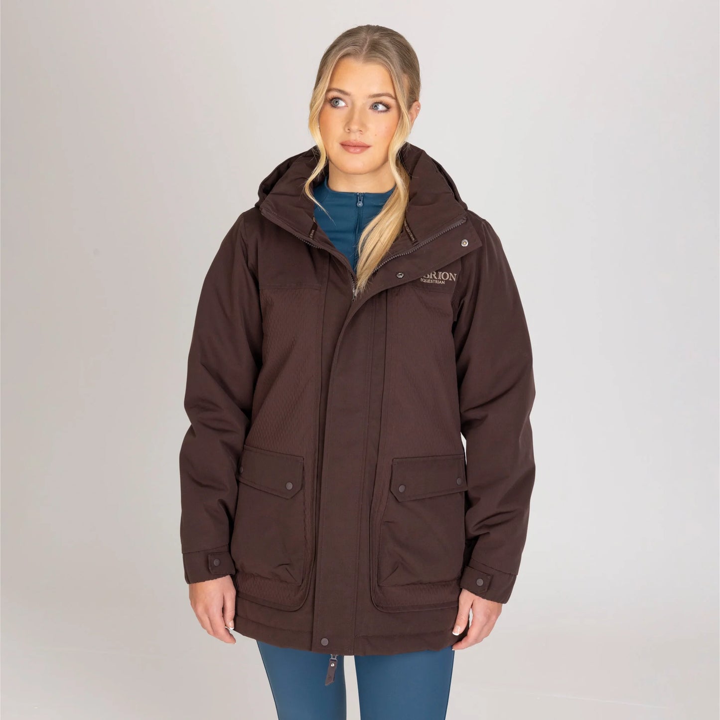 Shires Aubrion Equestrian Winter Riding Coat - Espresso - Insulated Performance Outerwear