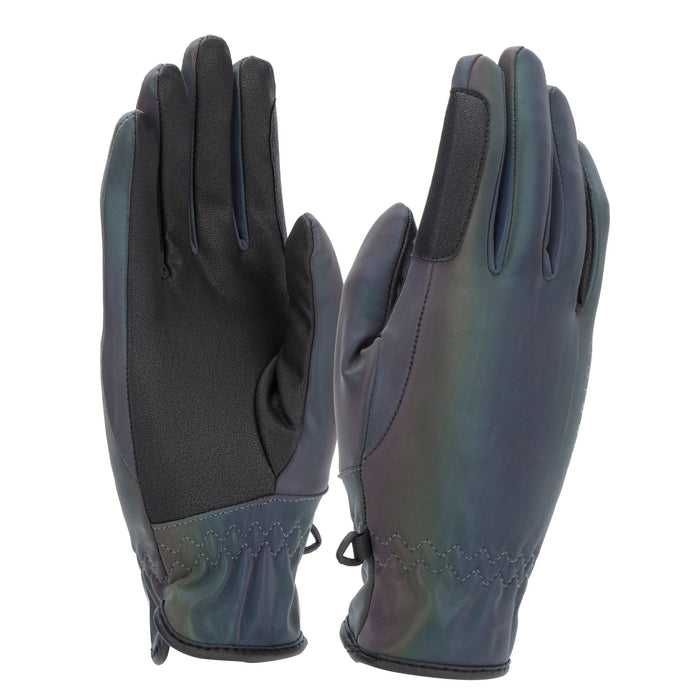 Shires Aubrion Glowup Reflective Winter Riding Gloves - High-Visibility Warmth for Cold Weather Equestrian Riding