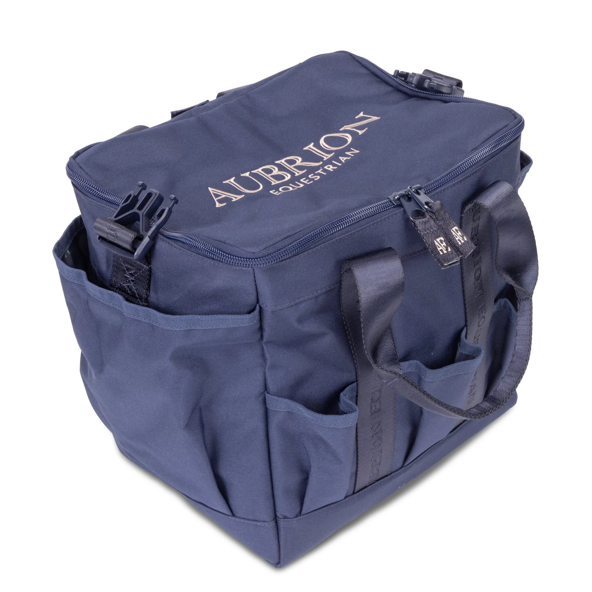Shires Aubrion Large Equestrian Grooming Kit Bag - Navy Blue Horse Grooming Organizer