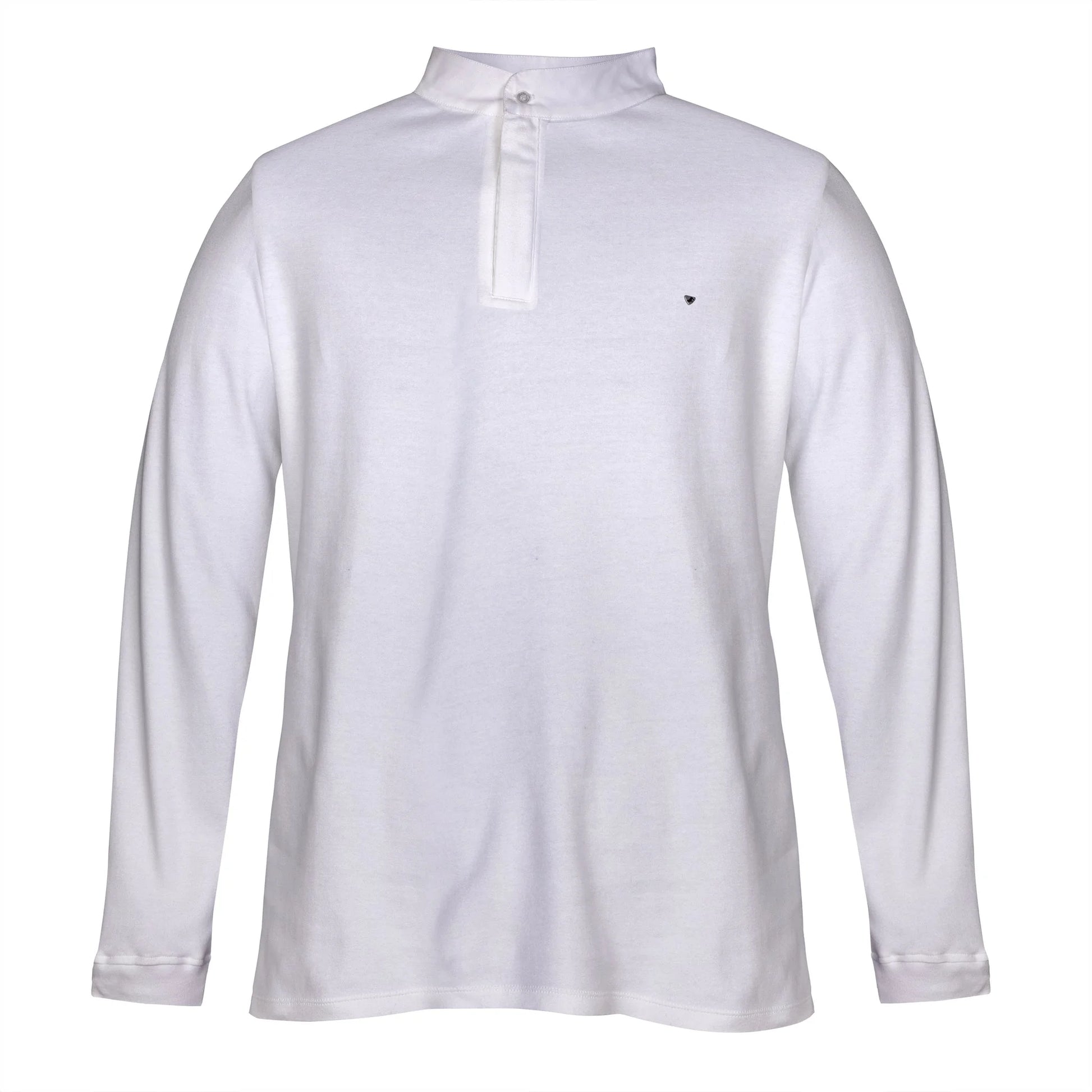 Shires Aubrion Men's Winter Riding Shirt - White Gents Long Sleeve Equestrian Base Layer