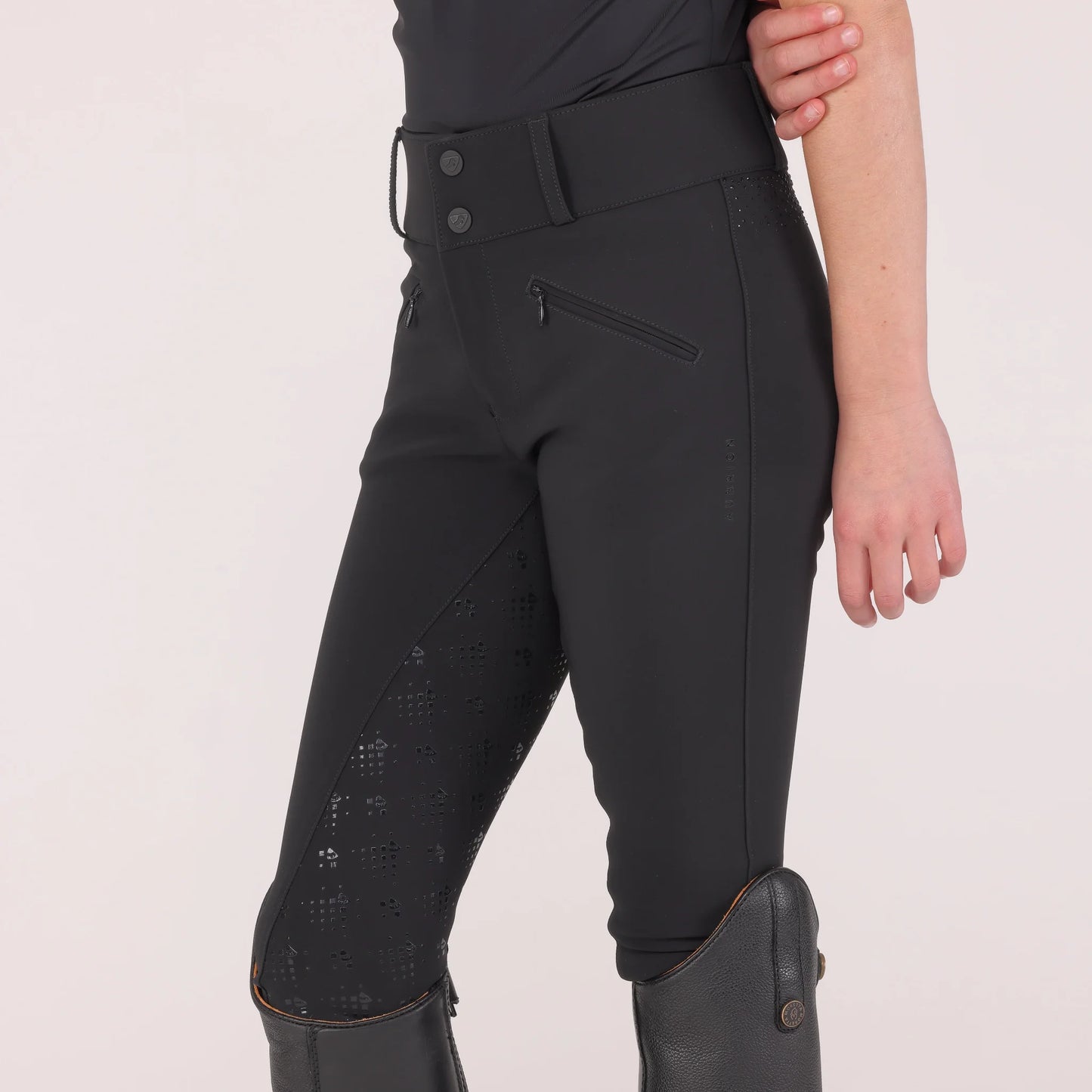 Shires Aubrion Optima GX Young Rider Breeches - Junior Performance Equestrian Riding Pants