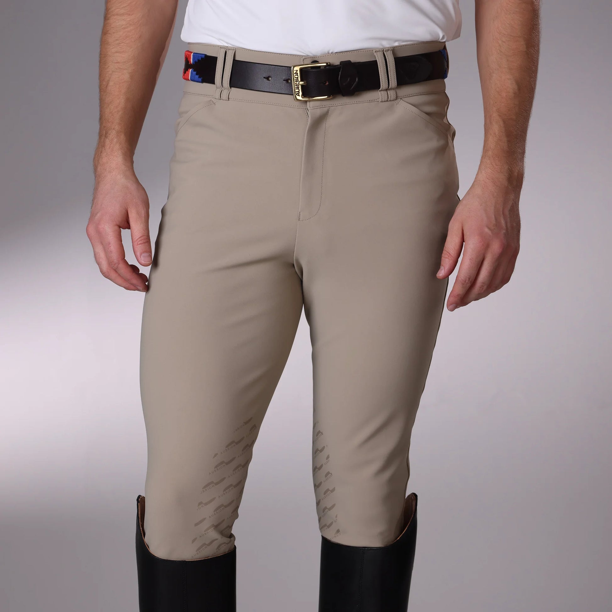 Shires Aubrion Optima MX-KG Men's Knee Grip Riding Breeches - Multiple Sizes