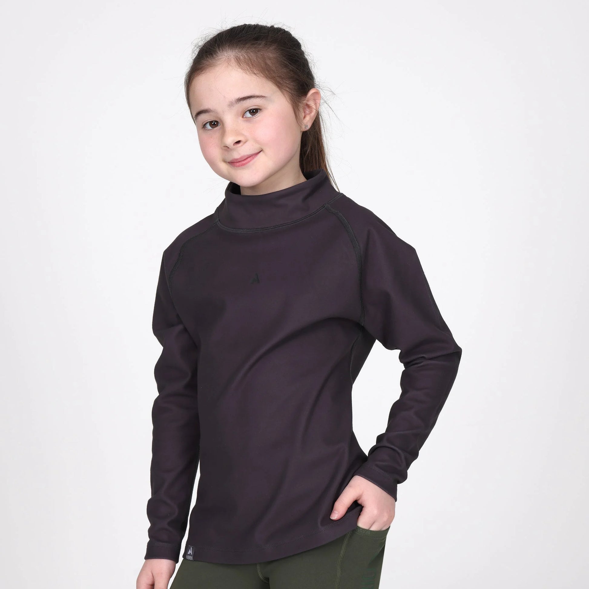 Shires Aubrion React Relaxed Base Layer - Young Rider Youth Equestrian Riding Top
