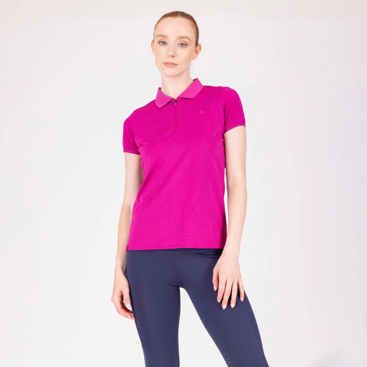 Shires Aubrion React Tech Polo - Breathable Moisture-Wicking Performance Riding Shirt