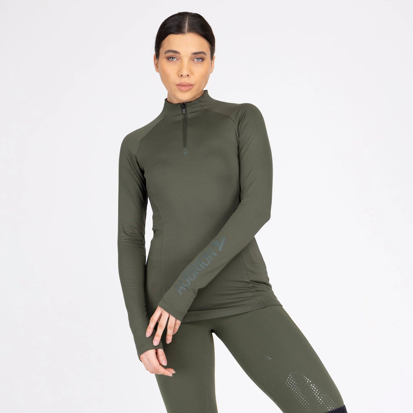 Shires Aubrion React Winter Base Layer - Thermal Performance Equestrian Riding Top for Cold Weather - Multiple Sizes