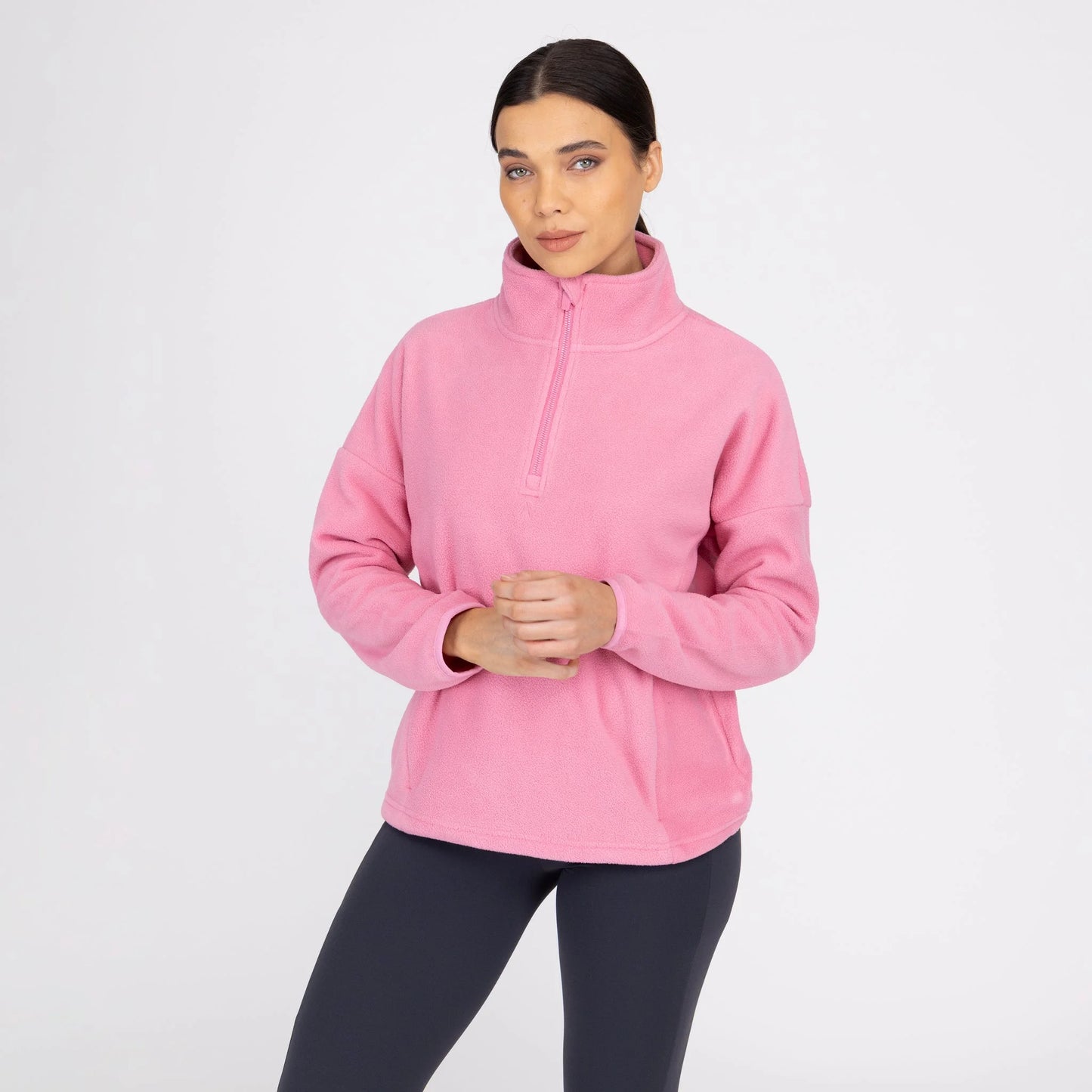 Shires Aubrion React Winter Fleece - Warm Breathable Thermal Layering Top for Cold Weather Riding