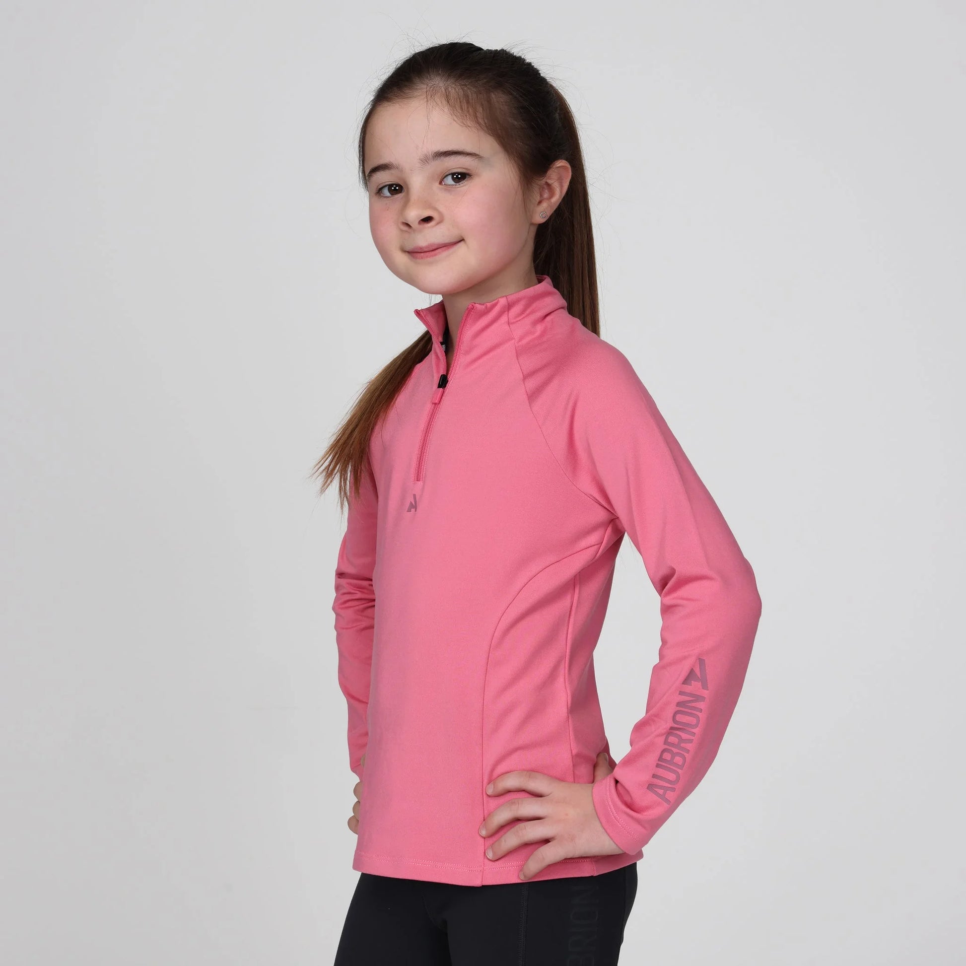 Shires Aubrion React Young Rider Winter Base Layer - Thermal Equestrian Riding Top