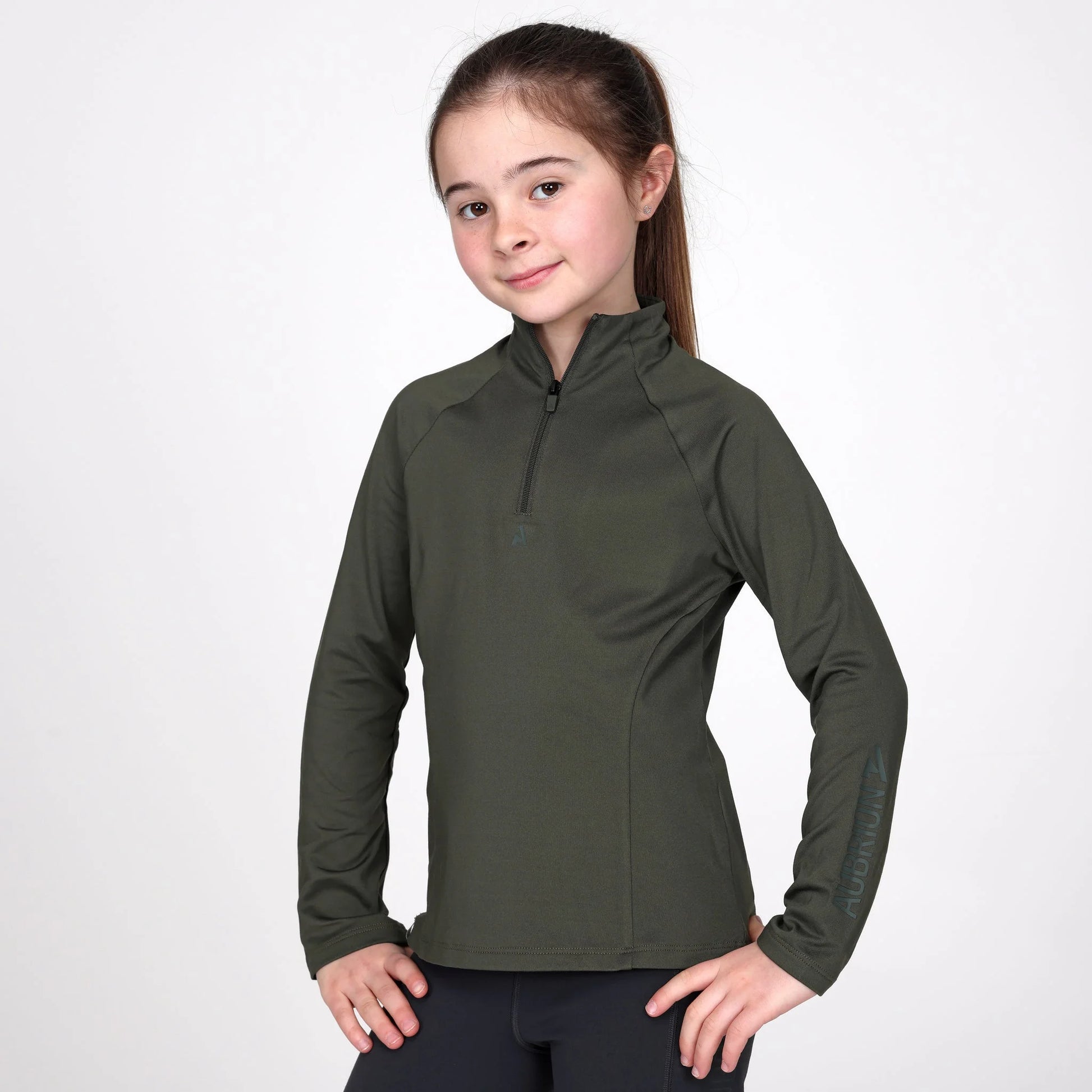Shires Aubrion React Young Rider Winter Base Layer - Thermal Equestrian Riding Top