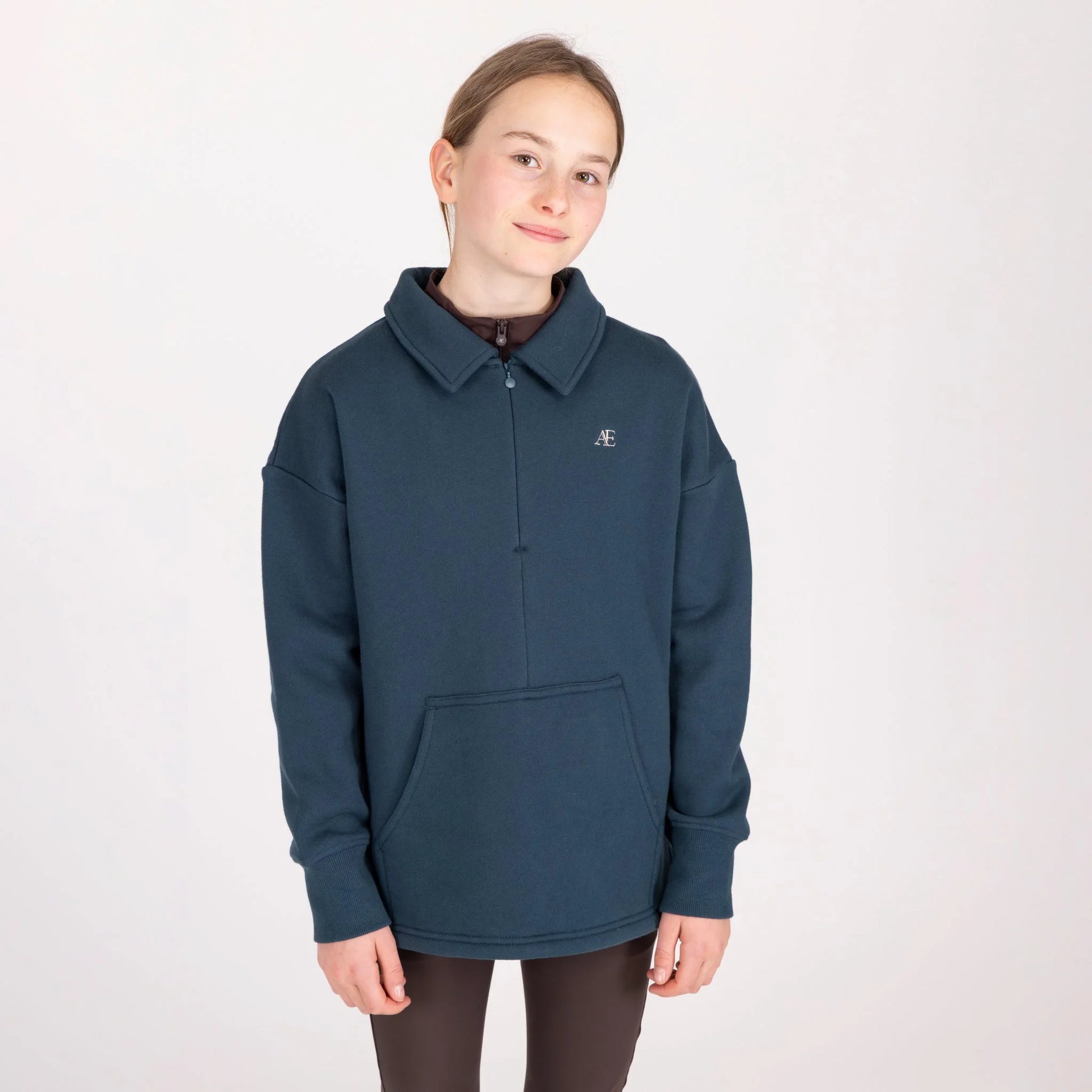 Shires Aubrion Young Rider Equestrian Quarter Zip Sweater - Multiple Sizes