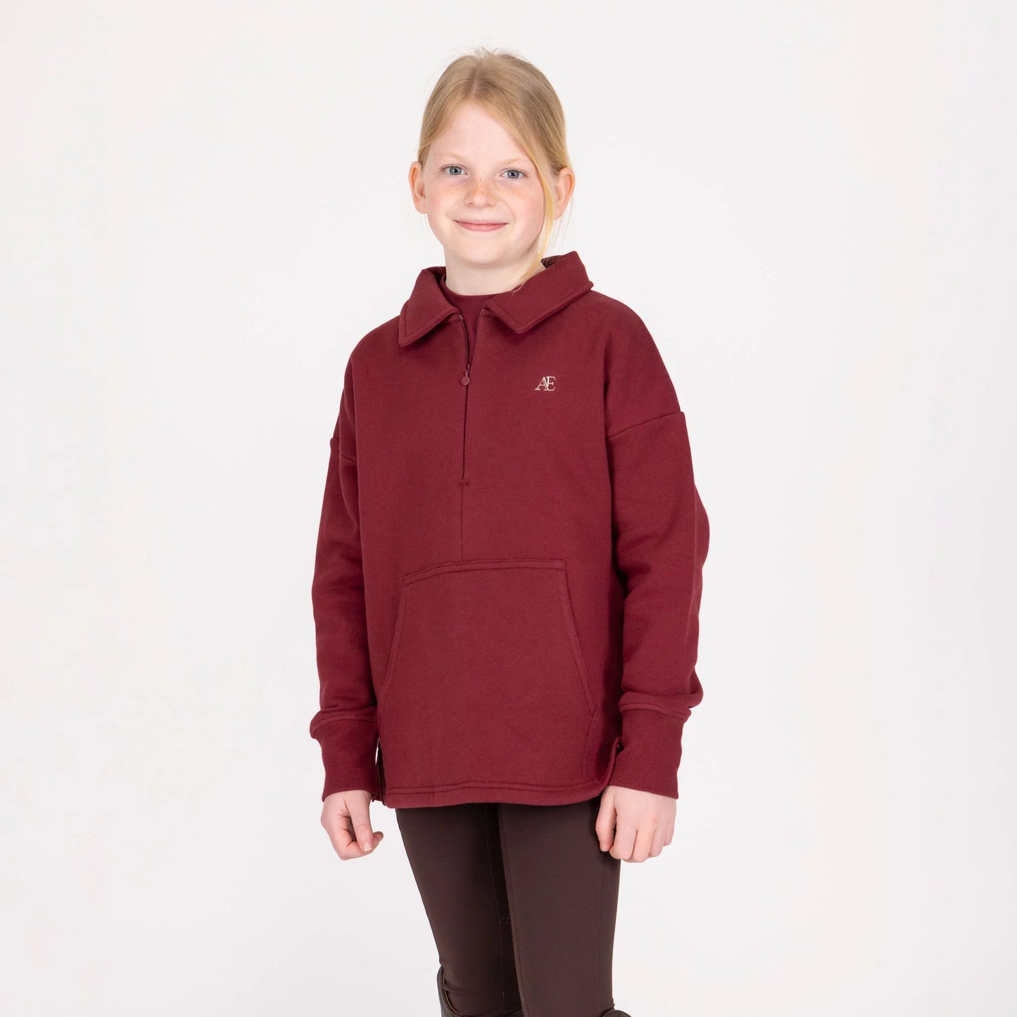 Shires Aubrion Young Rider Equestrian Quarter Zip Sweater - Multiple Sizes