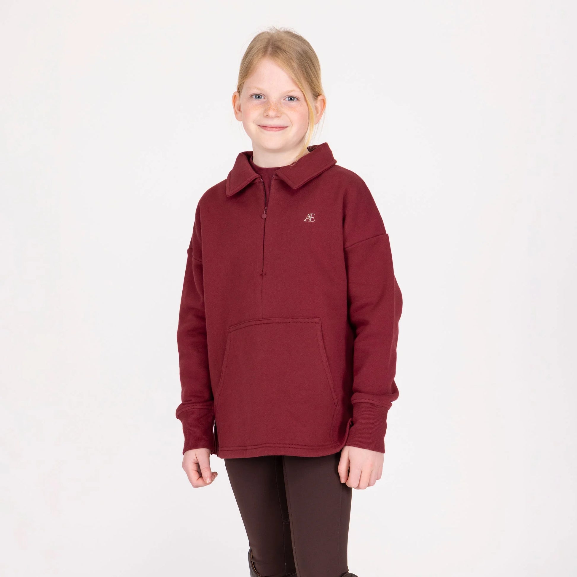 Shires Aubrion Young Rider Equestrian Quarter Zip Sweater - Multiple Sizes