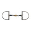Shires Blue Sweet Iron Hunter Dee Horse Bit with Brass Roller - Sweet Iron Mouthpiece