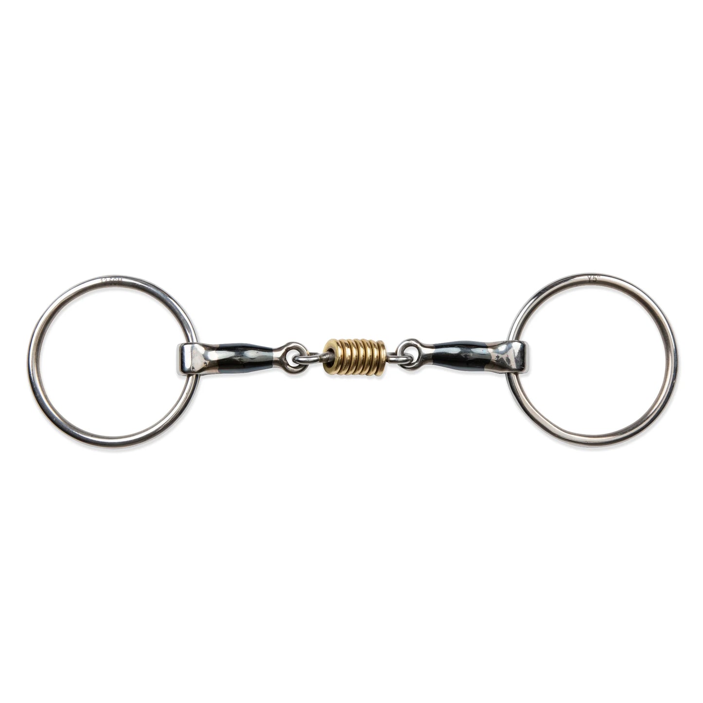 Shires Blue Sweet Iron Loose Ring Snaffle Bit with Brass Roller - Multiple Sizes 800415.5