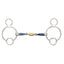 Shires Blue Sweet Iron Universal Horse Bit with Roller Link - Multiple Sizes