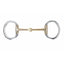 Shires Brass Alloy Flat Ring Jointed Eggbutt Snaffle Bit - Multiple Sizes