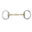 Shires Brass Alloy Flat Ring Lozenge Eggbutt Snaffle Bit - Multiple Sizes