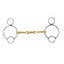 Shires Brass Alloy Universal Horse Bit with Lozenge - Warm Brass Alloy Mouthpiece