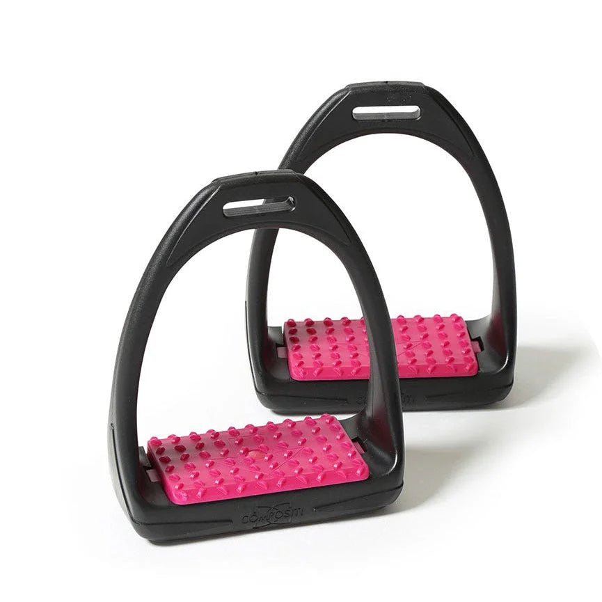 Shires Compositi Reflex Stirrups - Lightweight Shock-Absorbing Wide Tread - 4.75"