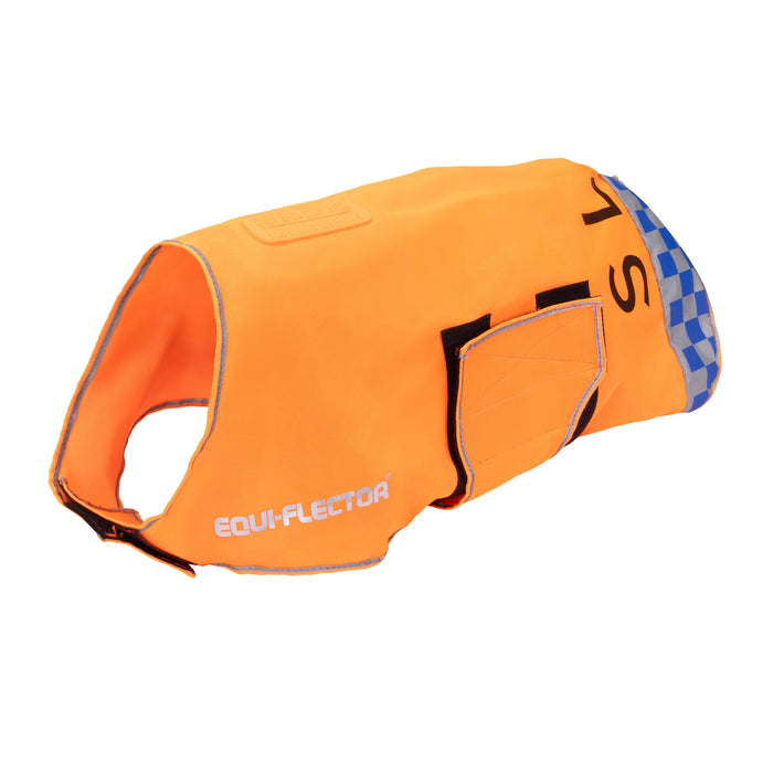 Shires Equi-Flector High-Visibility Reflective Barn Dog Coat - Orange - Multiple Sizes