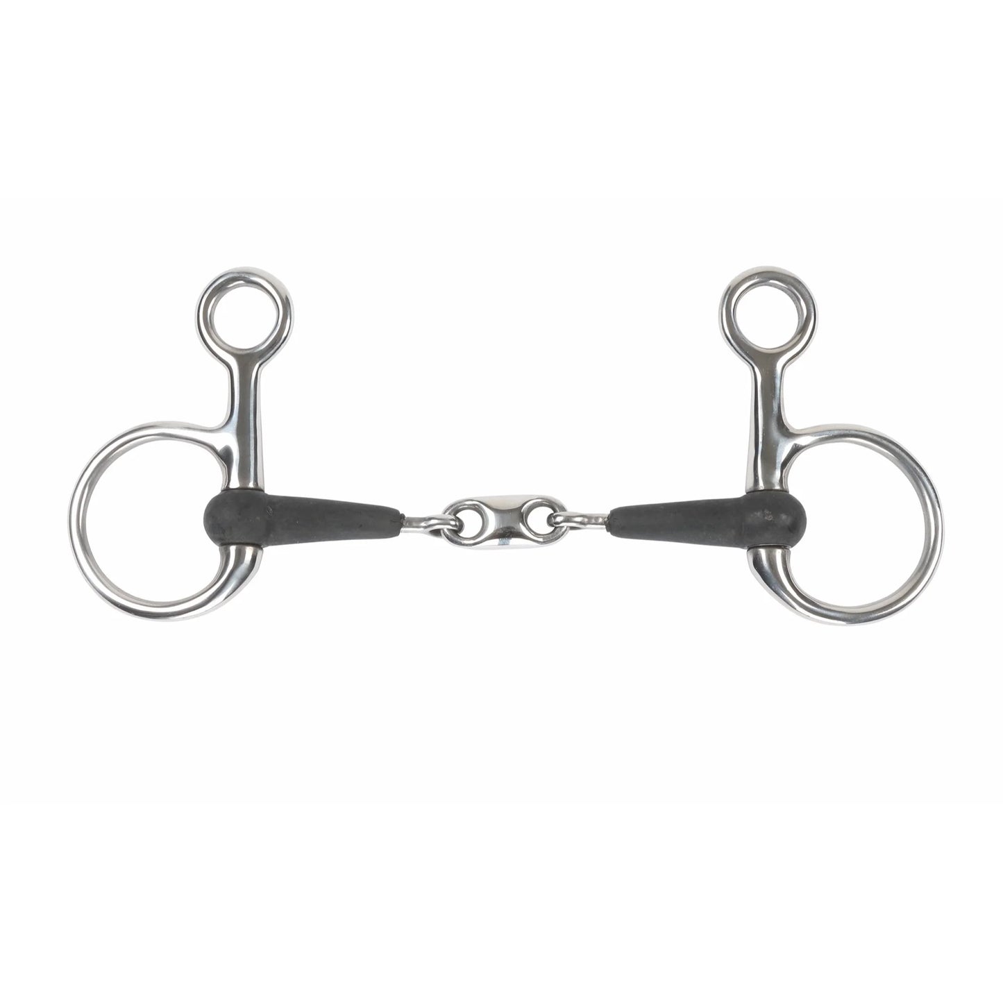 Shires Equikind+ Hanging Cheek Baucher Peanut Link Bit - Gentle Synthetic Mouthpiece - Multiple Sizes