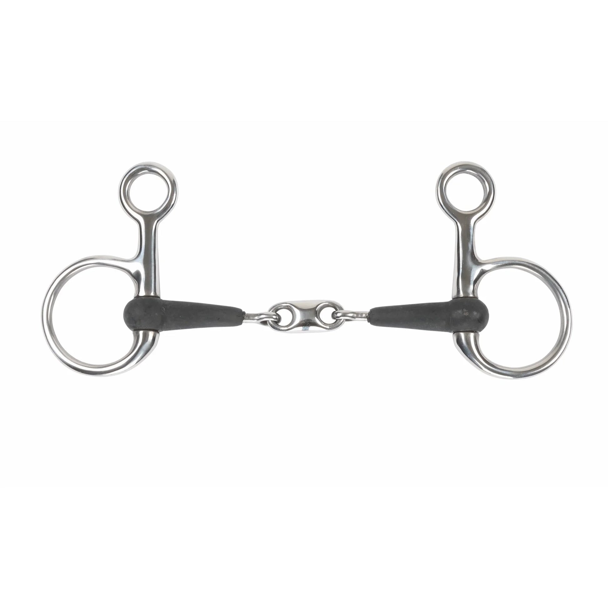 Shires Equikind+ Hanging Cheek Baucher Peanut Link Bit - Gentle Synthetic Mouthpiece - Multiple Sizes