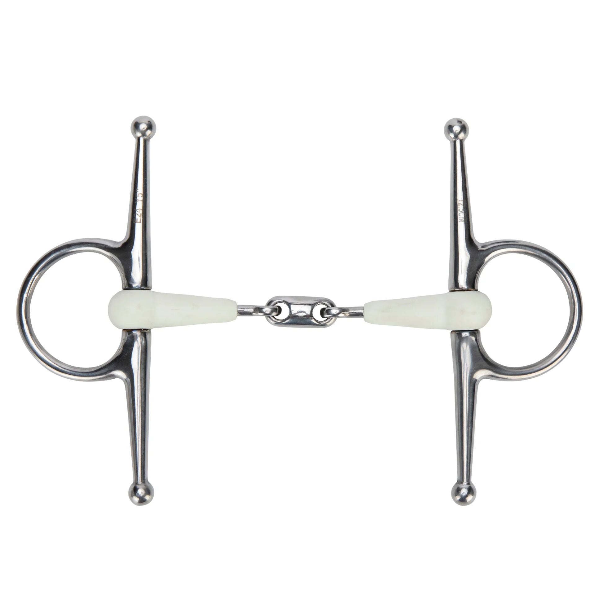 Shires Equikind Softie Full Cheek Peanut Link Horse Bit - Synthetic Mouthpiece - Multiple Sizes