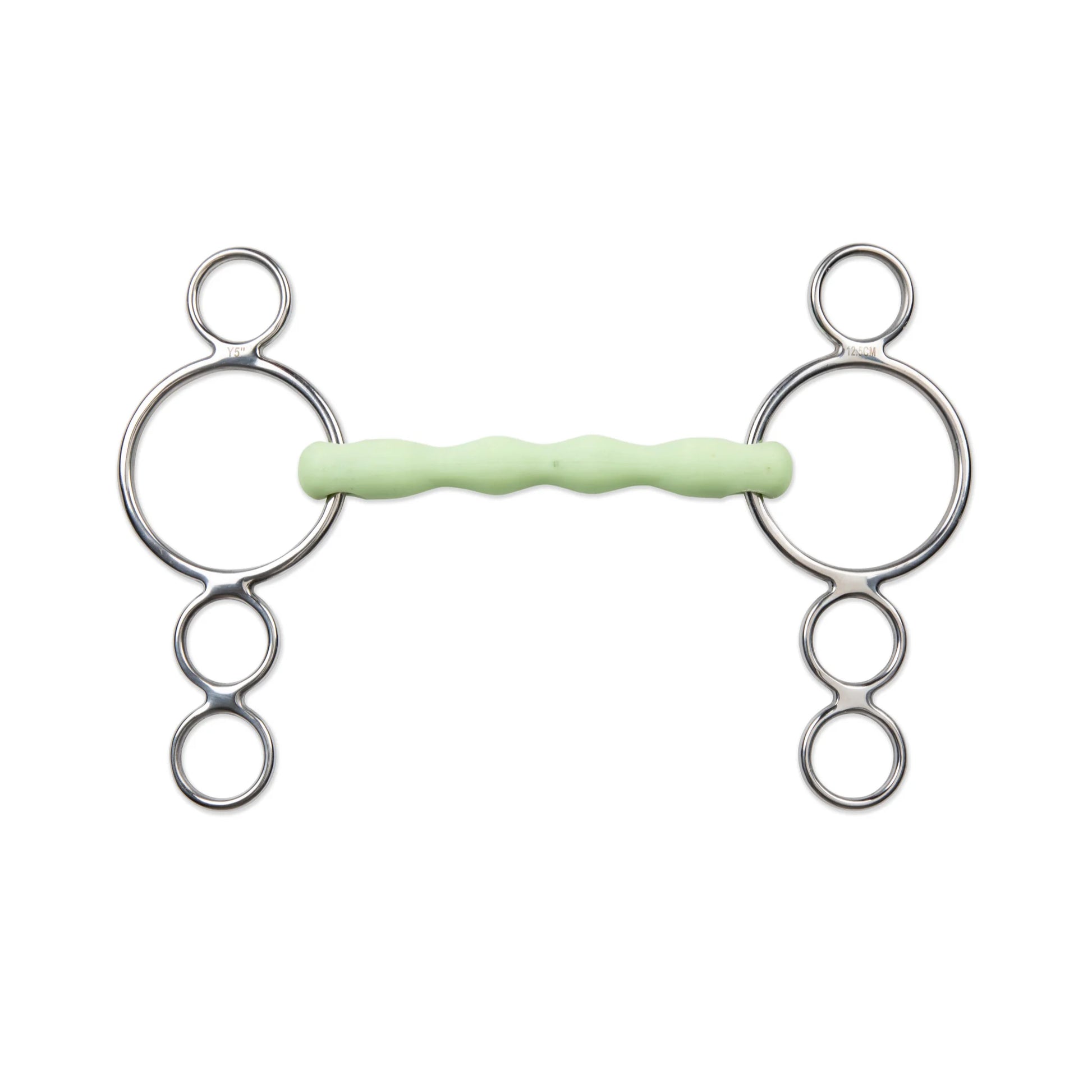 Shires Equikind Three Ring Flexible Gag Bit - Stainless Steel - Multiple Sizes