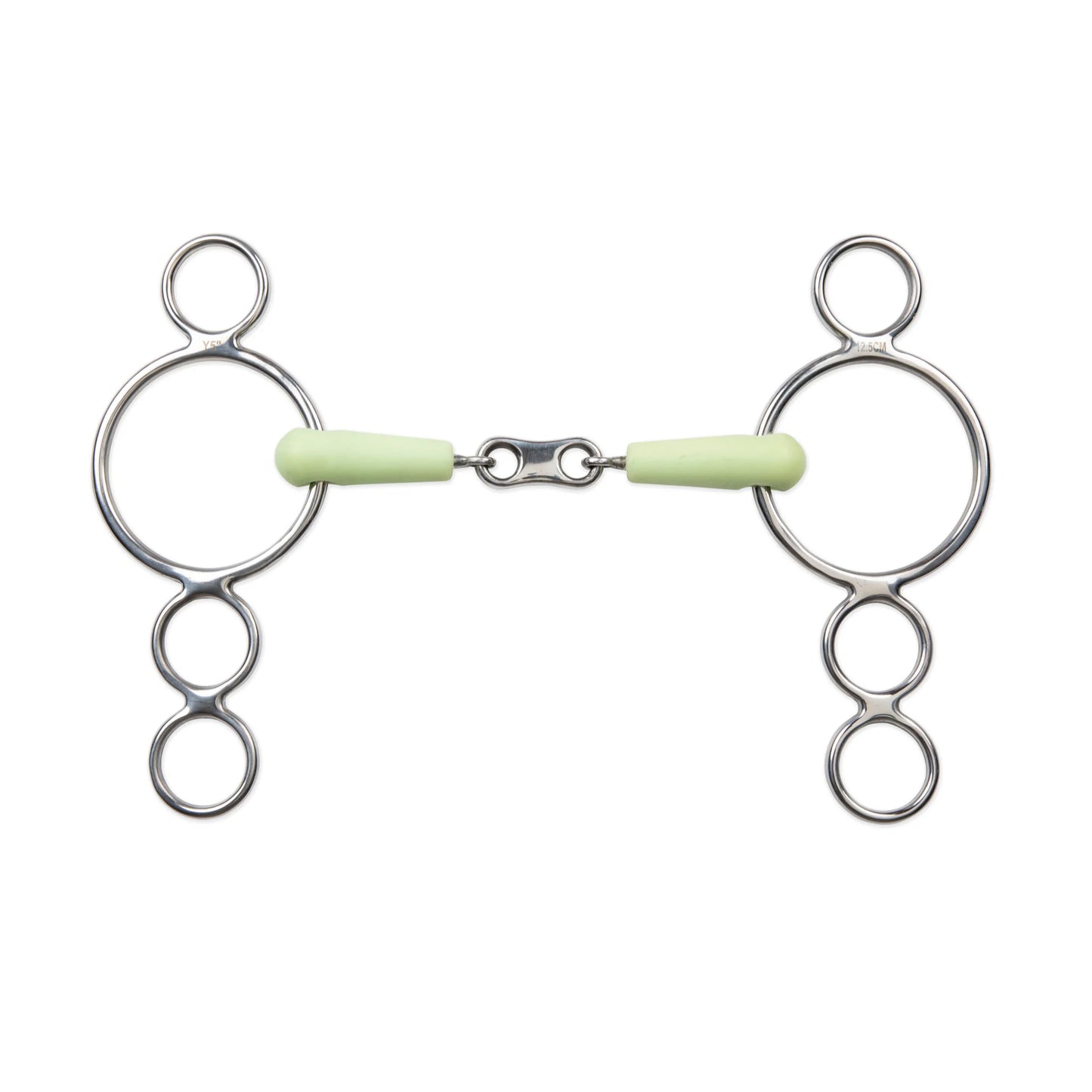 Shires Equikind Three Ring French Link Gag Horse Bit - Stainless Steel - Multiple Sizes 800625
