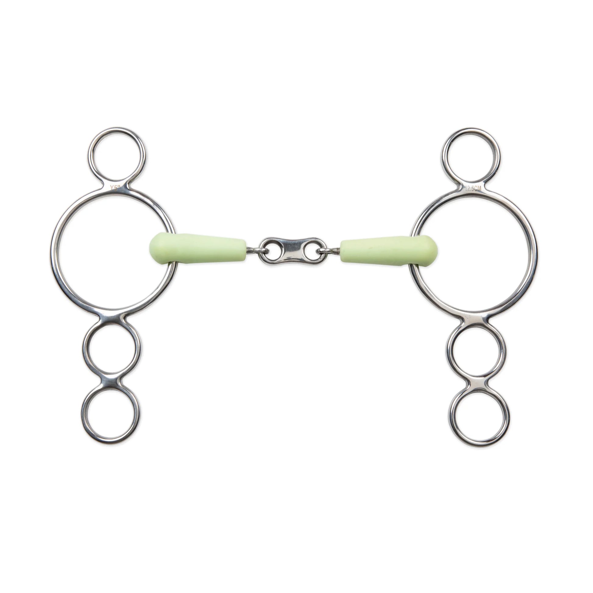 Shires Equikind Three Ring French Link Gag Horse Bit - Stainless Steel - Multiple Sizes 800625