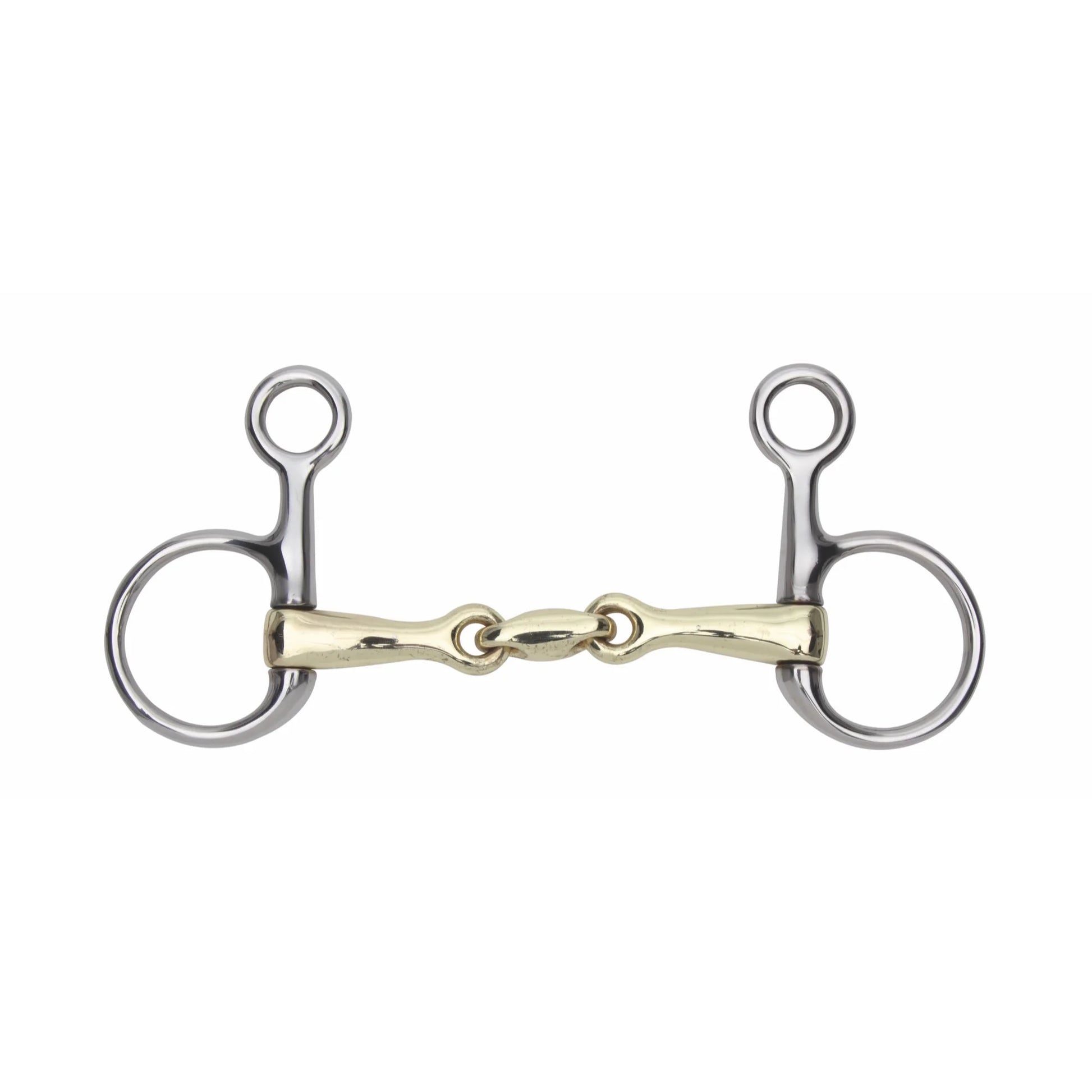 Shires Hanging Cheek Baucher Bit with Double Jointed Lozenge Mouthpiece - Multiple Sizes
