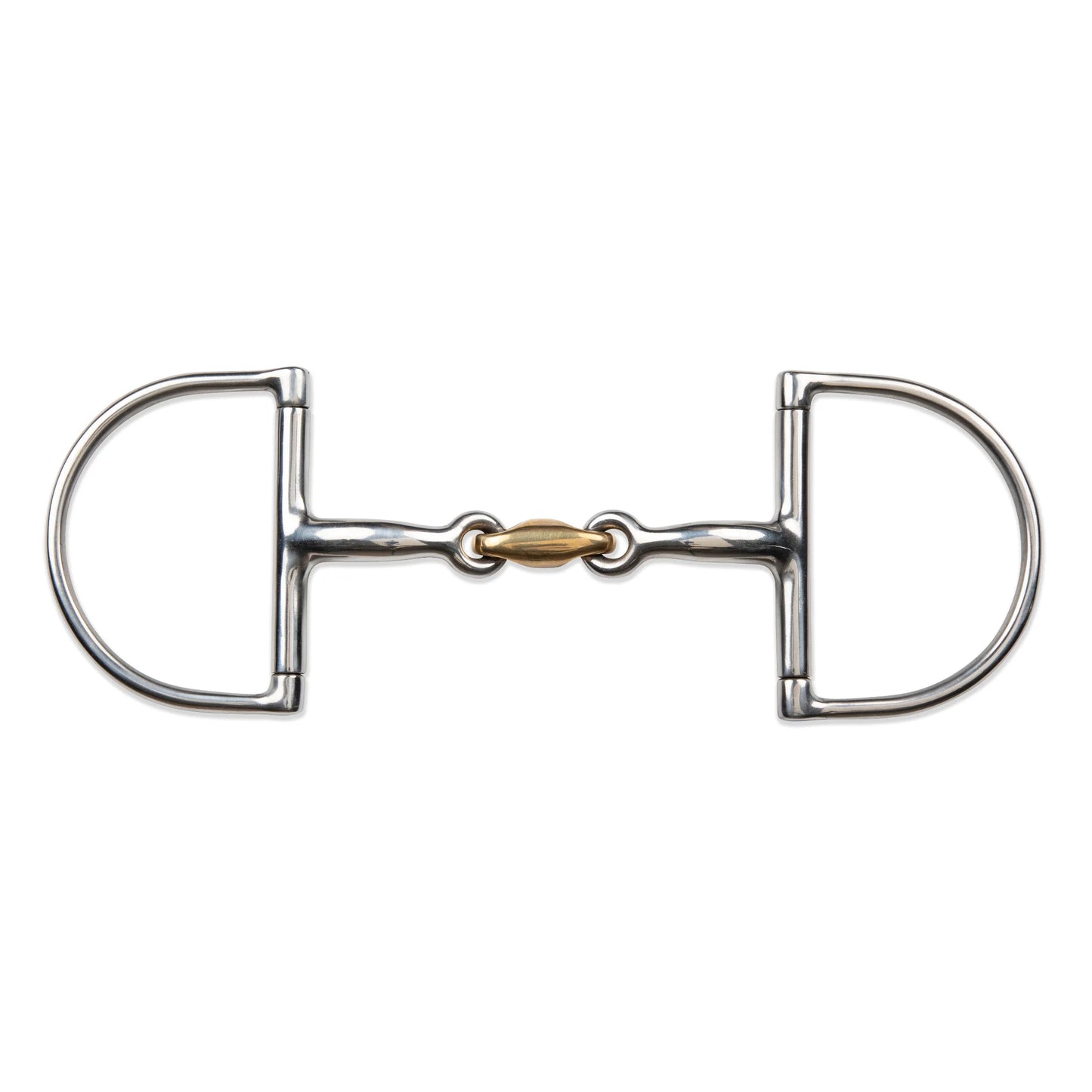 Shires Hunter Dee Horse Bit with Brass Peanut Mouthpiece - Stainless Steel 800165