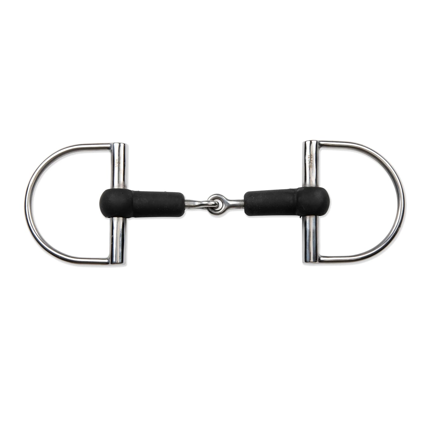 Shires Hunter Dee Horse Bit with Rubber Jointed Mouth - Stainless Steel