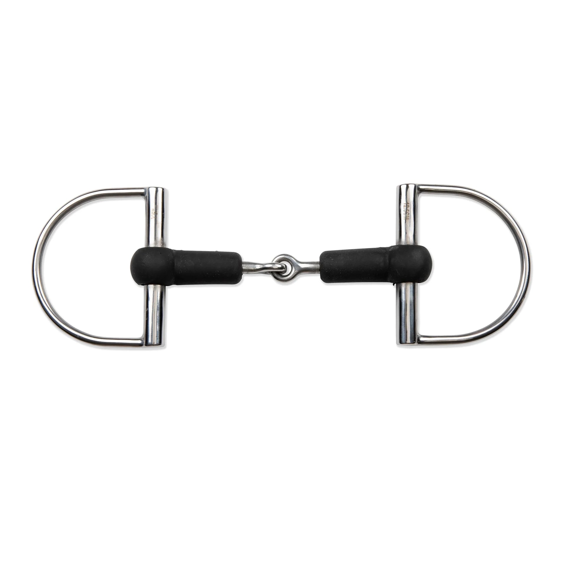 Shires Hunter Dee Horse Bit with Rubber Jointed Mouth - Stainless Steel
