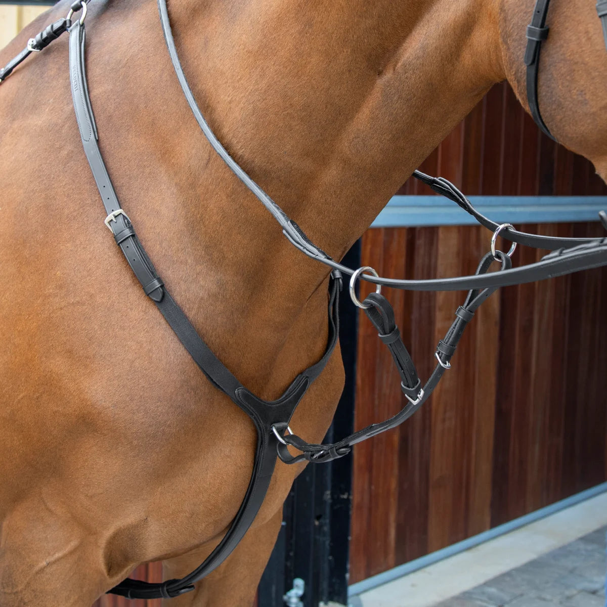 Shires Lusso Breastplate - Premium Leather Horse Breastplate for Equestrian Performance