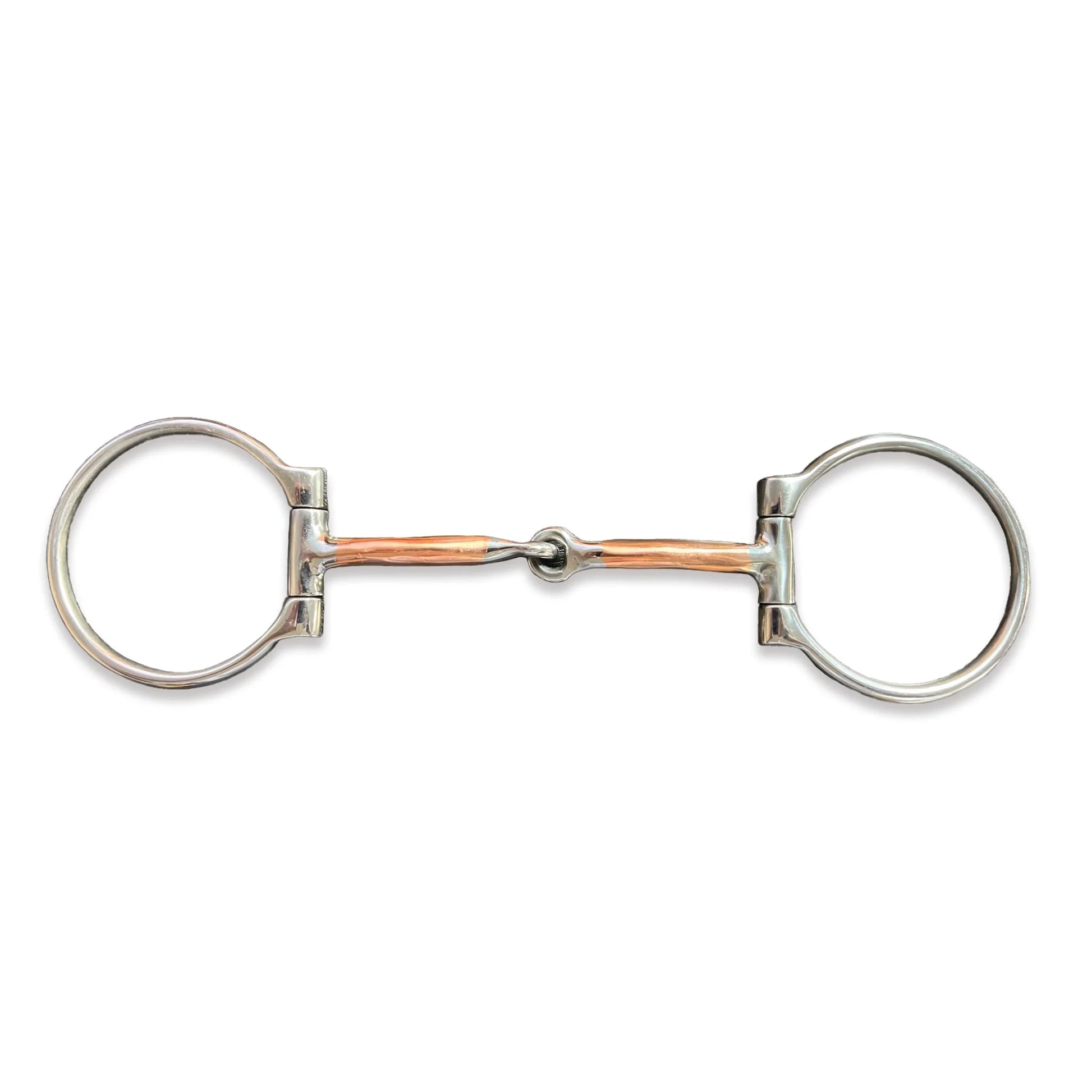 Shires Offset Copper Mouth D-Ring Snaffle Bit - Stainless Steel - Multiple Sizes