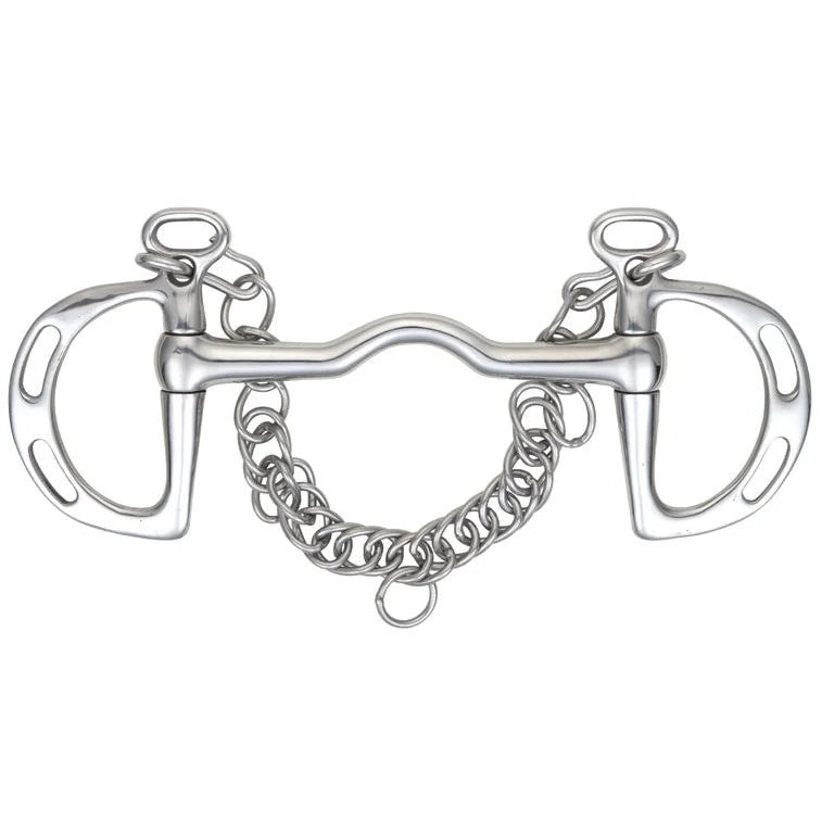 Shires Slotted Cheek Port Mouth Kimblewick Stainless Steel Horse Bit - Multiple Sizes