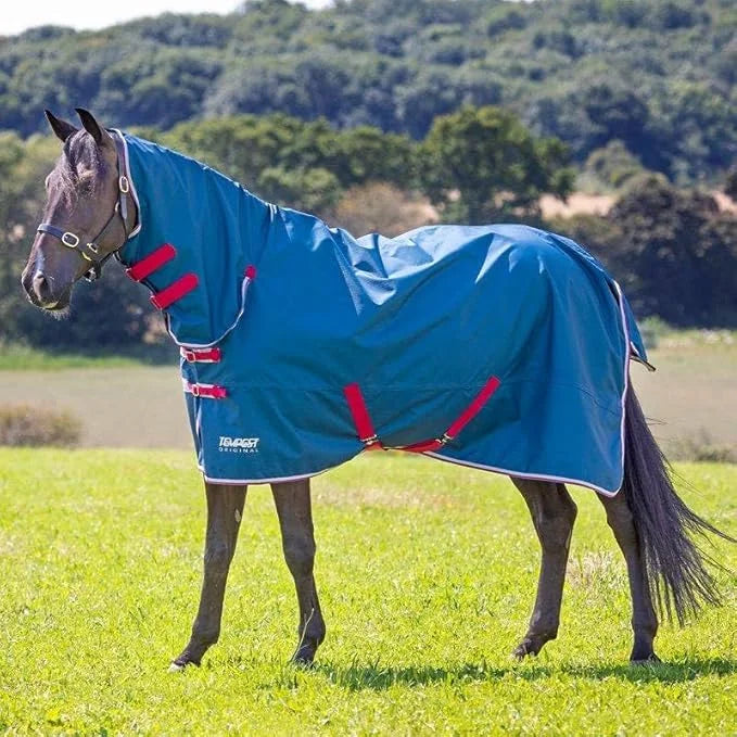 Shires Tempest Original Lite Turnout Combo Rug - Teal - 600D 0g Fill - Multiple Sizes
