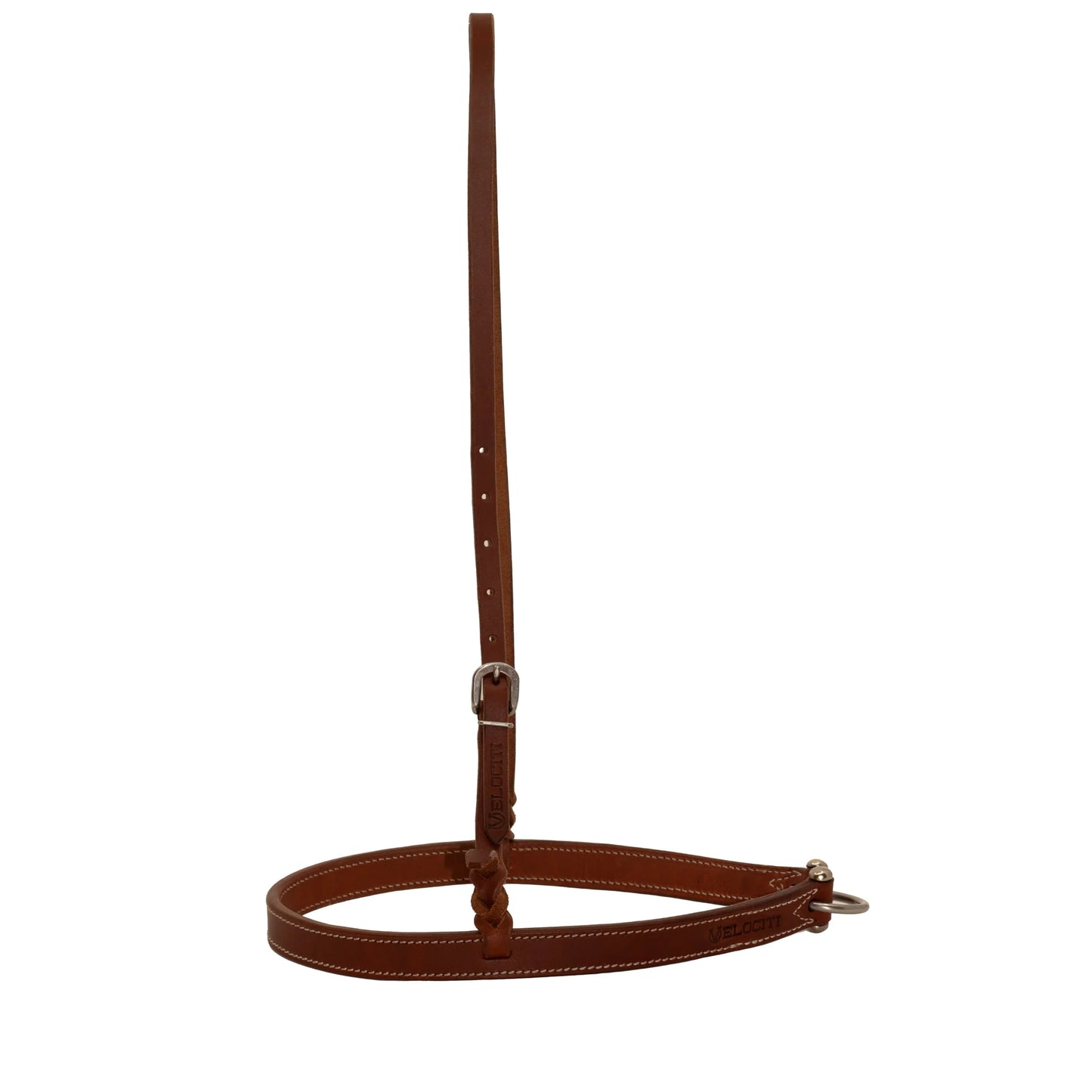 Shires Velociti Anatomical Leather Noseband - Ergonomic Horse Tack - Multiple Sizes