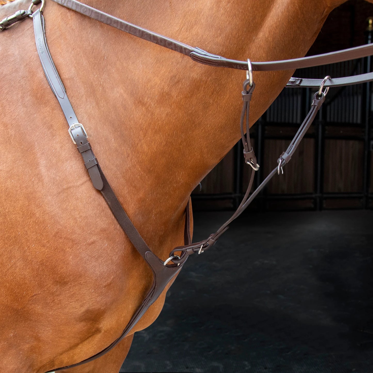 Shires Velociti Breastplate - Premium Leather Horse Breastplate for Equestrian Training and Competition