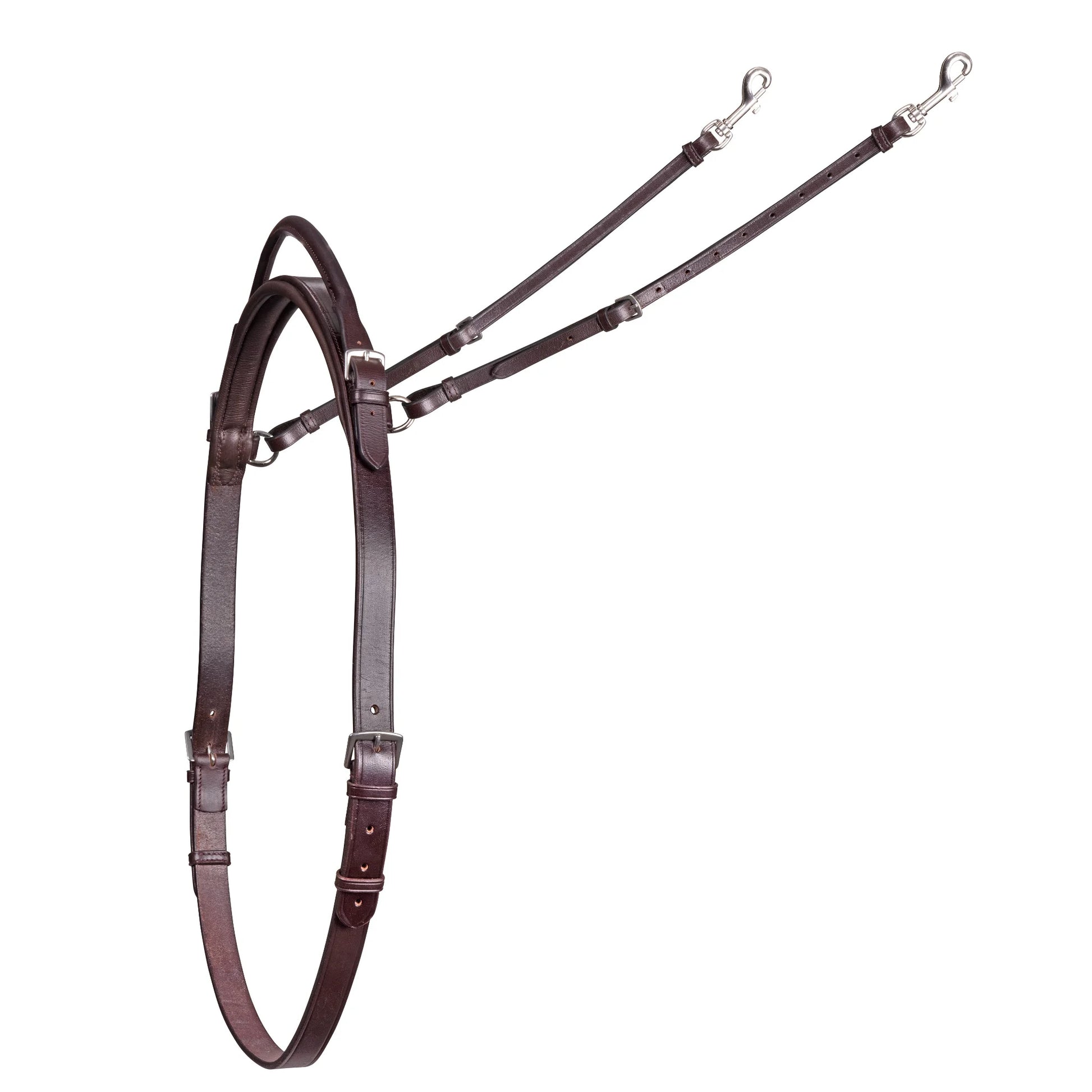 Shires Velociti Gara Leather Neck Strap With Handle - Adjustable Training Aid