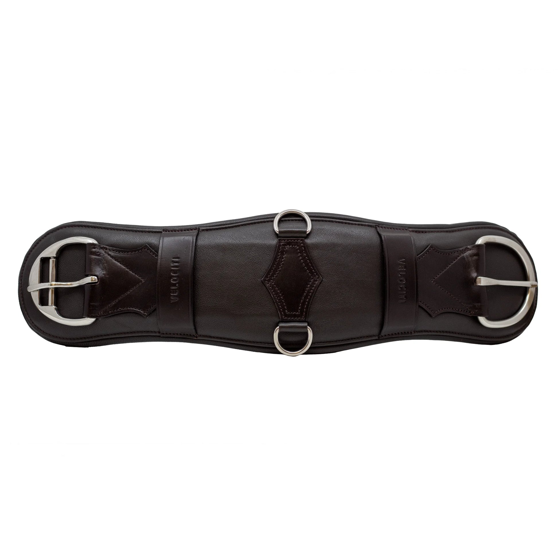 Shires Velociti Leather Western Cinch - Premium Quality Padded Leather Horse Girth