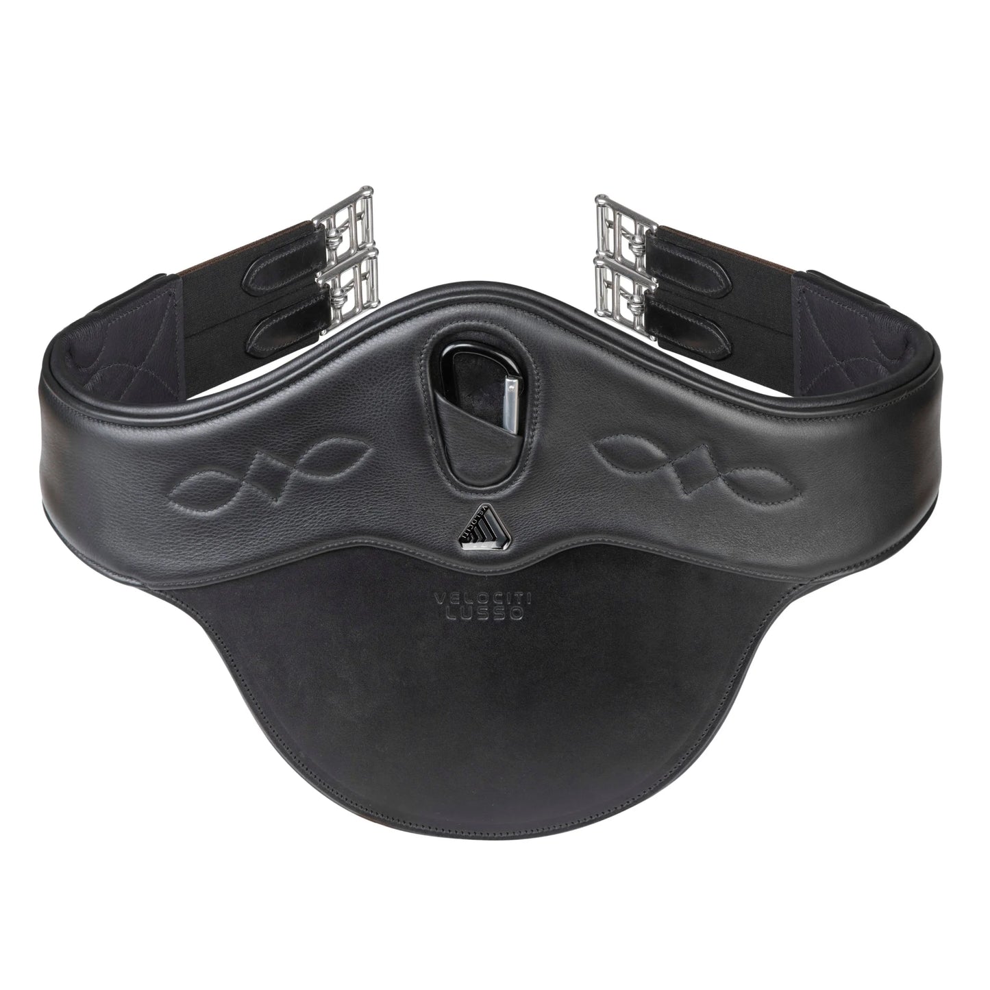 Shires Velociti Lusso Stud Girth - Premium Contoured Leather Horse Jumping Girth - Multiple Sizes