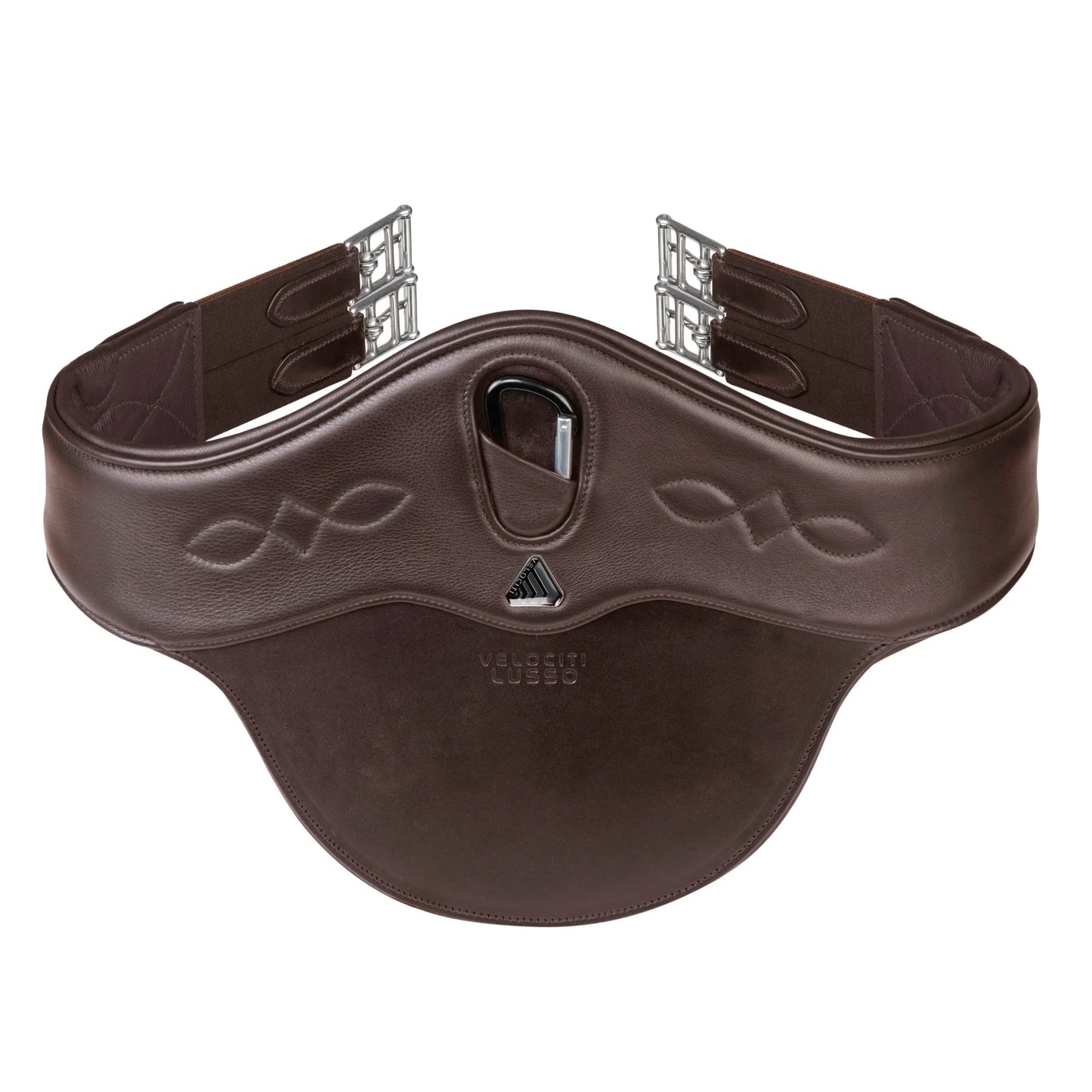 Shires Velociti Lusso Stud Girth - Premium Contoured Leather Horse Jumping Girth - Multiple Sizes