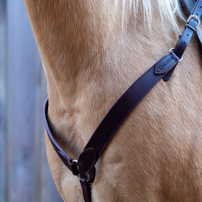 Shires Velociti Shaped Breastcollar - Premium Ergonomic Leather Horse Breastplate