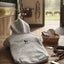Lifestyle photo of Lovewally Dog Pet Hoodie Sweatshirt - Comfortable Grey Cotton Blend Jacket - Multiple Sizes