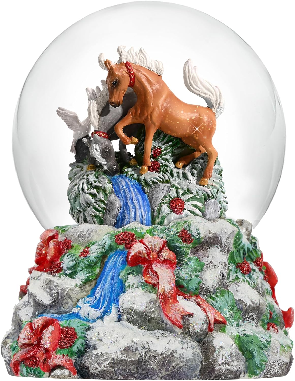 Breyer Horses 2024 Holiday Collection Winter Woodland Musical Snow Globe #700245